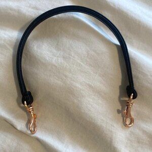 Black & Rose Gold Faux Faux Leather Mini Bag Replacement Strap Coin Purse Length